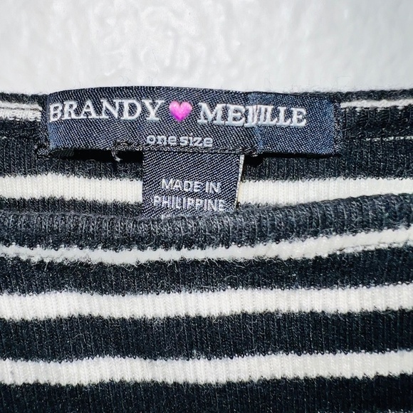 Brandy Melville Black White Abigail Striped Tank Dress - Picture 5 of 7